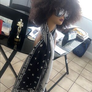 Karl Lagerfeld Monochrome Logo Scarf